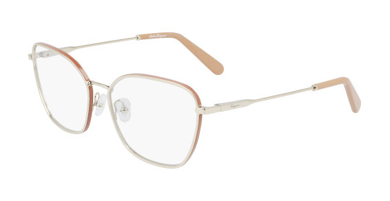 Ferragamo SF2203 Eyeglasses, (718) GOLD/NUDE