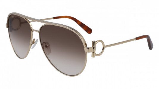 Ferragamo SF237S Sunglasses, (745) GOLD/BROWN GRADIENT