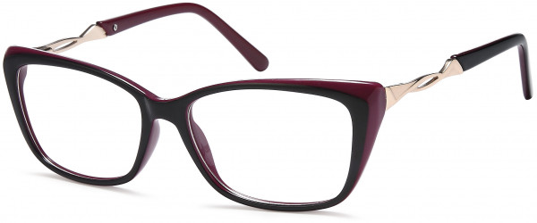 Millennial EMMA Eyeglasses, Black Burgundy