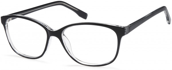 4U U 216 Eyeglasses, Black