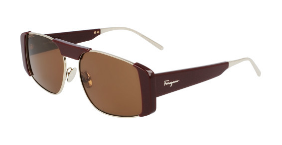 Ferragamo SF267S Sunglasses, (728) GOLD/BORDEAUX