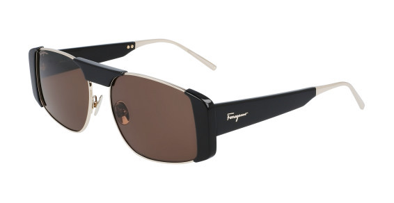 Ferragamo SF267S Sunglasses, (733) GOLD/BLACK