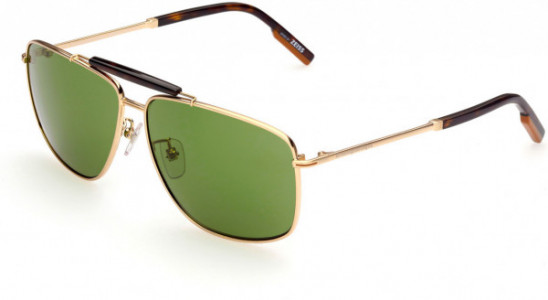 Ermenegildo Zegna EZ0160-D Sunglasses, 32N - Shiny Satin Pale Gold, Shiny Classic Dark Havana, Vicuna / Green