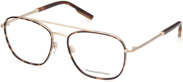 Ermenegildo Zegna EZ5183 Eyeglasses, 032 - Matte Pale Gold, Shiny Classic Dark Havana, Vicuna