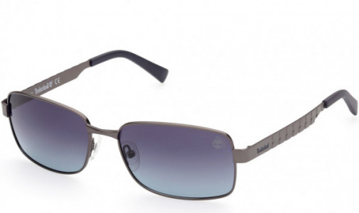 Timberland TB9226 Sunglasses, 09D - Satin Matte Gunmetal / Blue Gradient Lenses