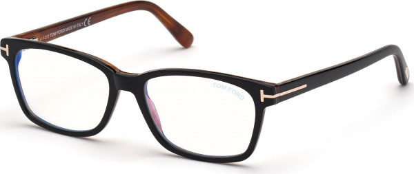Tom Ford FT5713-B Eyeglasses, 005 - Black/Monocolor / Black/Monocolor