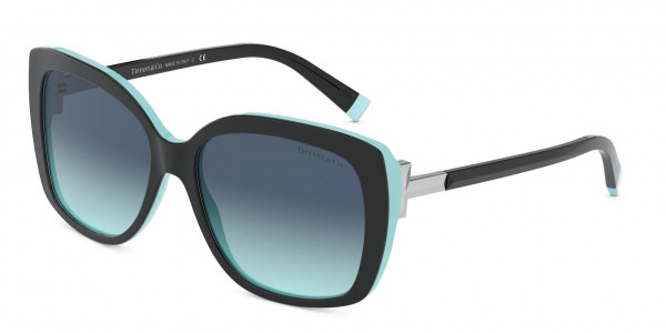 Tiffany & Co. TF4171 Sunglasses, 80559S BLACK ON TIFFANY BLUE TIFFANY (BLACK)