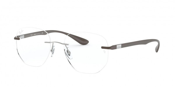 Ray-Ban Optical RX8766 Eyeglasses, 1131 LIGHT SILVER (BROWN)