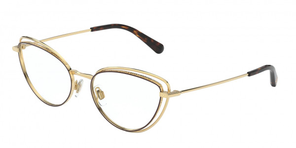 Dolce & Gabbana DG1326 Eyeglasses, 1344 GOLD/BROWN (BROWN)