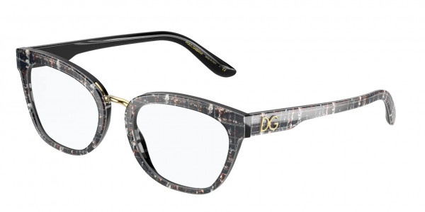 Dolce & Gabbana DG3335 Eyeglasses, 3286 PRINT BLACK TWEED (MULTI)