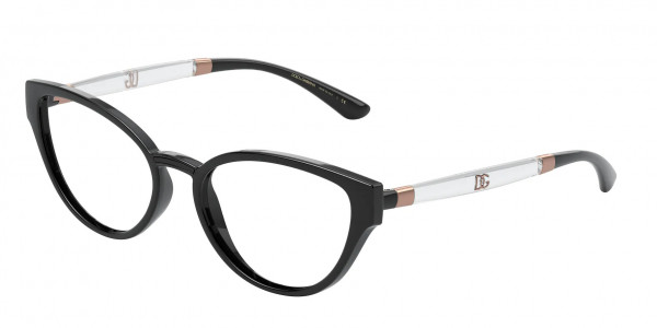 Dolce & Gabbana DG5055 Eyeglasses, 5012 BLACK (BLACK)