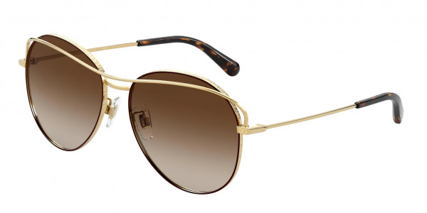 Dolce & Gabbana DG2261 Sunglasses, 134413 BROWN (BROWN)