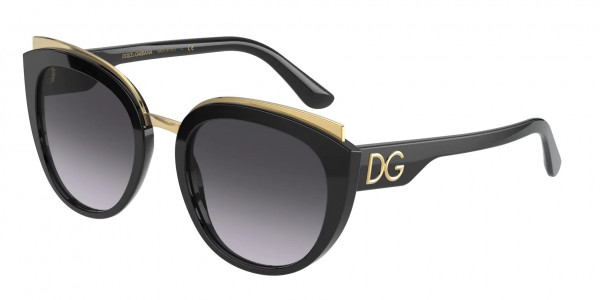 Dolce & Gabbana DG4383F Sunglasses, 501/8G BLACK (BLACK)