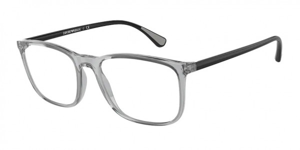 Emporio Armani EA3177 Eyeglasses, 5090 SHINY TRANSPARENT GREY (GREY)