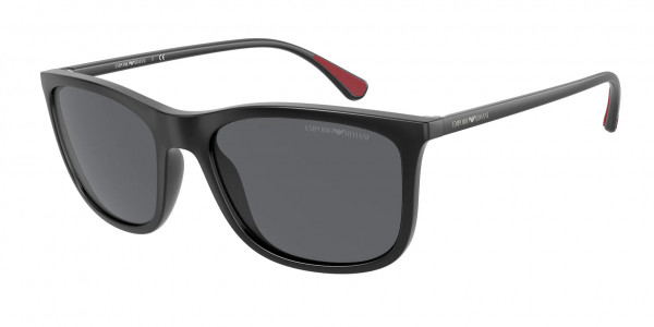 Emporio Armani EA4155F Sunglasses, 504287 MATTE BLACK GREY (BLACK)
