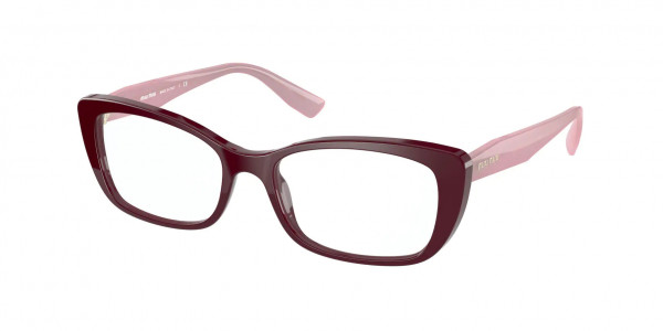 Miu Miu MU 07TVA Eyeglasses, USH1O1 BORDEAUX (RED)