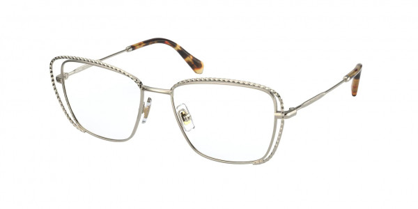 Miu Miu MU 50TV CORE COLLECTION Eyeglasses, ZVN1O1 CORE COLLECTION PALE GOLD (GOLD)