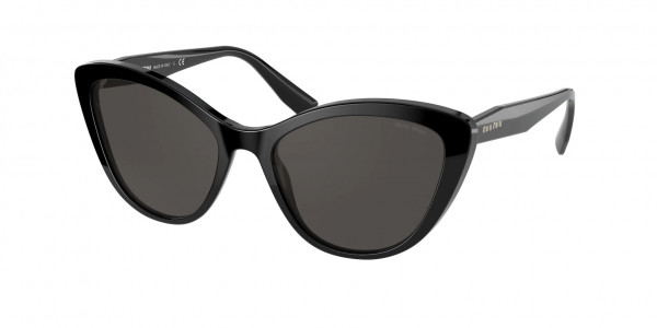Miu Miu MU 05XSA Sunglasses, 1AB5S0 BLACK DARK GREY (BLACK)