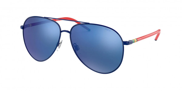 Polo PH3131 Sunglasses, 910255 SHINY ROYAL BLUE MIRROR BLUE (BLUE)