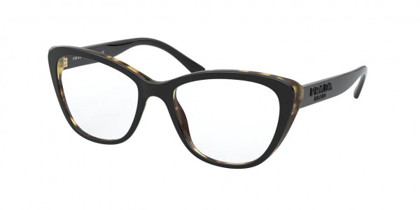 Prada PR 04WV Eyeglasses, 3891O1 BLACK/MEDIUM HAVANA (BLACK)