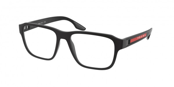 Prada Linea Rossa PS 04NV Eyeglasses, DG01O1 BLACK RUBBER (BLACK)