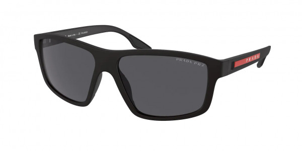 Prada Linea Rossa PS 02XS Sunglasses, DG002G BLACK RUBBER POLAR DARK GREY (BLACK)