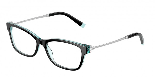 Tiffany & Co. TF2204F Eyeglasses, 8285 BLACK ON CRYSTAL TIFFANY BLUE (BLACK)