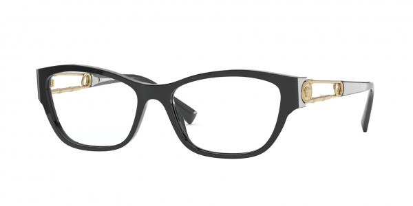 Versace VE3288 Eyeglasses, GB1 BLACK (BLACK)