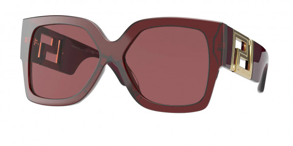 Versace VE4402 Sunglasses, 388/69 TRANSPARENT RED DARK VIOLET (RED)