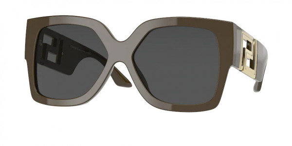 Versace VE4402 Sunglasses, 535087 BROWN/GREEN DARK GREY (BROWN)