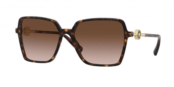 Versace VE4396F Sunglasses, 108/13 HAVANA BROWN GRADIENT (TORTOISE)