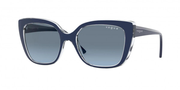 Vogue VO5337S Sunglasses, 2841V1 TOP BLUE/SERIGRAPHY LIGHT BLUE (BLUE)