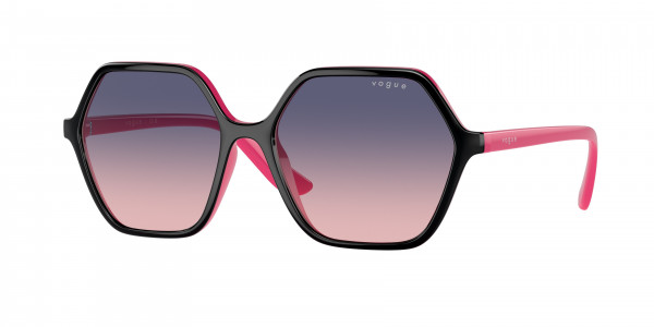 Vogue VO5361S Sunglasses, 3009I6 TOP BLACK/FUCHSIA PINK GRADIEN (BLACK)