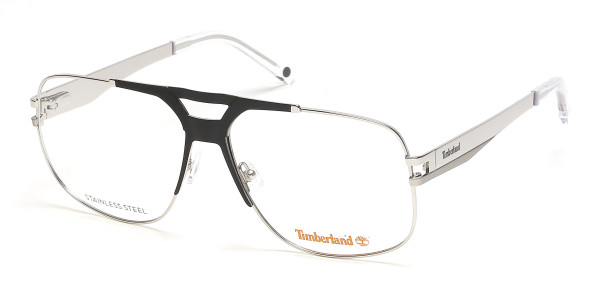 Timberland TB1701 Eyeglasses, 010 - Shiny Light Nickeltin