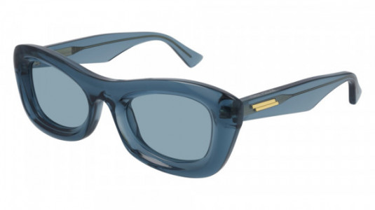 Bottega Veneta BV1088S Sunglasses, 001 - BLUE with LIGHT BLUE lenses