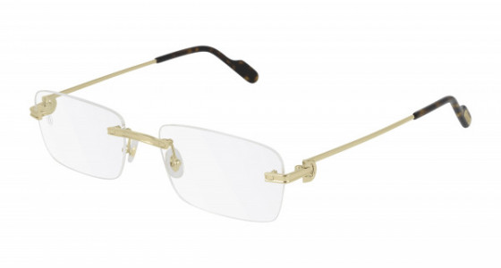 Cartier CT0259O Eyeglasses, 002 - GOLD with TRANSPARENT lenses