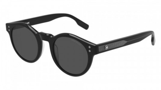 Montblanc MB0123S Sunglasses, 001 - BLACK with GREY lenses