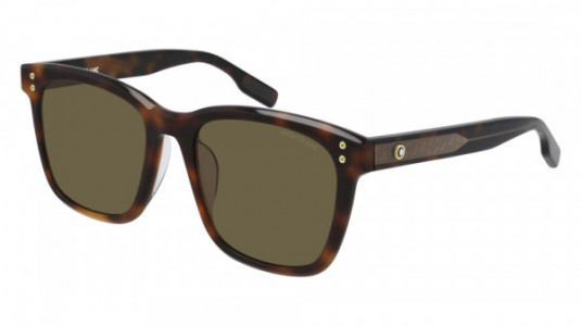 Montblanc MB0138SK Sunglasses, 002 - HAVANA with BROWN lenses