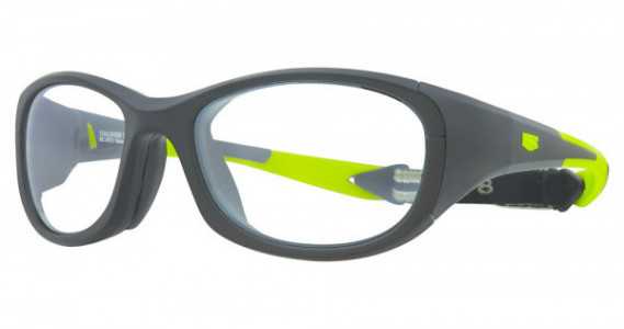 Rec Specs Challenger XL Sports Eyewear, 234 Matte Black/Lime (Clear With Silver Flash Mirror)