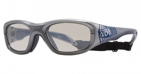 Rec Specs F8 Street Series Sports Eyewear, 424 Bullseye Ripple (Clear With Silver Flash Mirror)