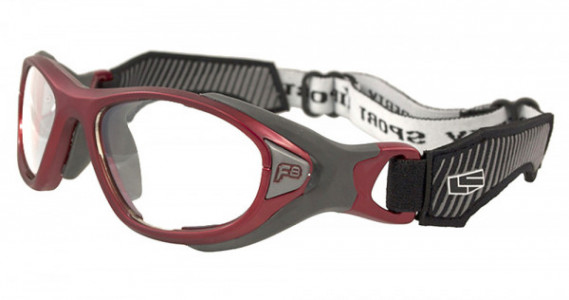 Rec Specs Helmet Spex Sports Eyewear, 710 Metallic Crimson (Clear Silver Flash)