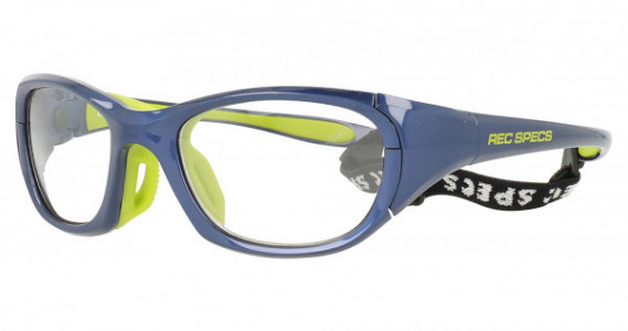 Rec Specs RS-50 Sports Eyewear, 647 Navy/Green (Clear with Silver Flash)