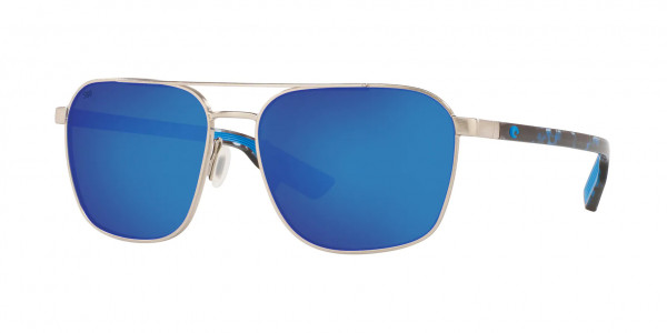 Costa Del Mar 6S4003 WADER Sunglasses, 400303 WADER 293 BRUSHED SILVER BLUE (SILVER)