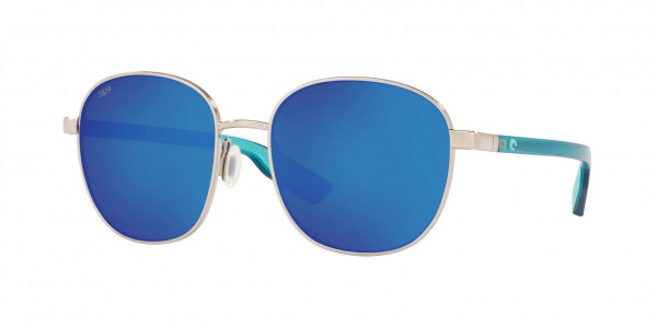 Costa Del Mar 6S4005 EGRET Sunglasses, 400512 EGRET 299 BRUSHED SILVER BLUE (SILVER)