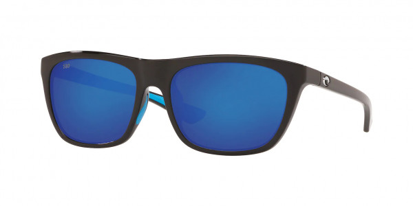 Costa Del Mar 6S9005 CHEECA Sunglasses, 900512 CHEECA 11 SHINY BLACK BLUE MIR (BLACK)