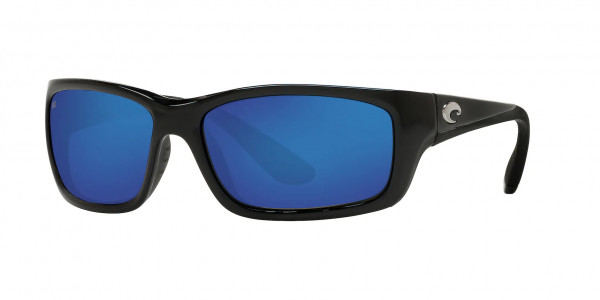 Costa Del Mar 6S9023 JOSE Sunglasses, 902320 JOSE 11 SHINY BLACK BLUE MIRRO (BLACK)
