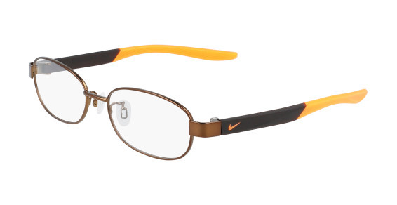 Nike NIKE 5026AF Eyeglasses, (208) SATIN WALNUT/TOTAL ORANGE