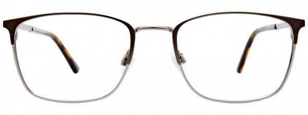 OAK NYC O3007 Eyeglasses, 020 - Shiny Steel & Matt Dark Steel Green