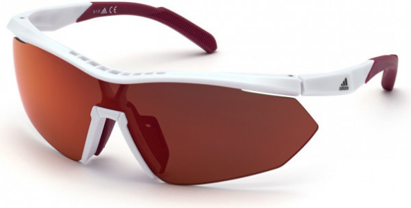 adidas SP0016 Sunglasses, 21L - White / Roviex Mirror