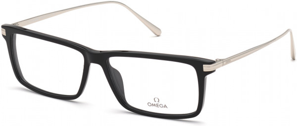 Omega OM5014 Eyeglasses, 001 - Shiny Black